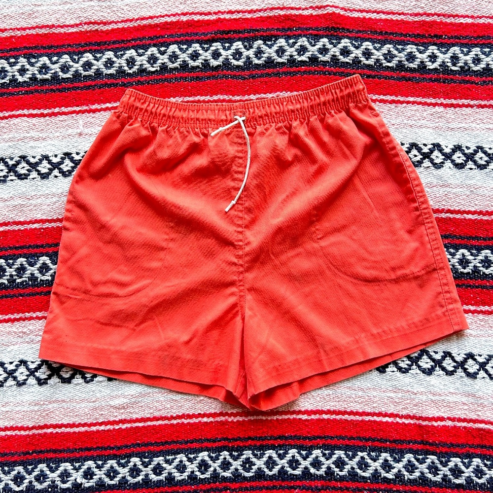 Vintage 70s Sears orange drawstring Shorts